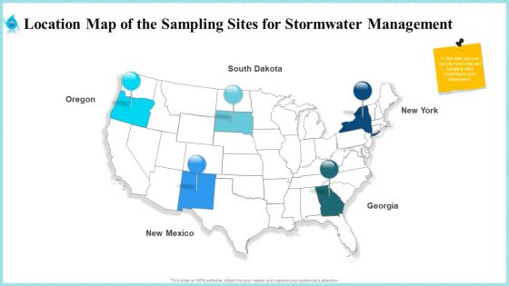 Location Map Of The Sampling Sites For Stormwater Management Icons PDF