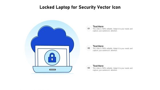 Locked Laptop For Security Vector Icon Ppt PowerPoint Presentation Infographics Inspiration PDF