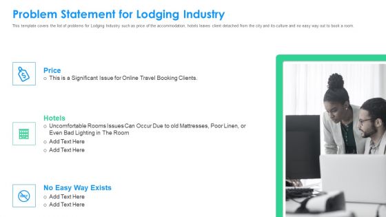 Lodging Business Investor Funding Problem Statement For Lodging Industry Pictures PDF