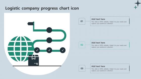 Logistic Company Progress Chart Icon Graphics PDF