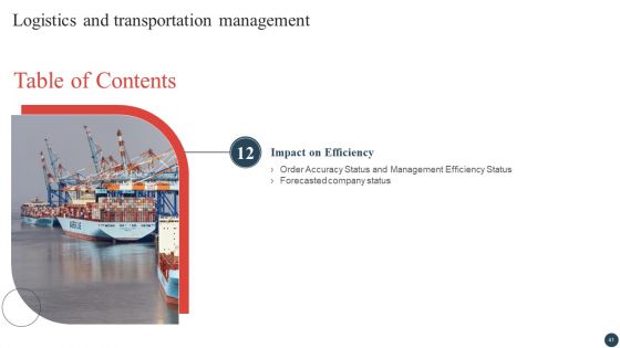 Logistics And Transportation Management Ppt PowerPoint Presentation Complete Deck With Slides