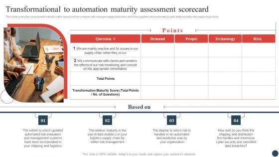Logistics And Transportation Management Transformational To Automation Maturity Assessment Scorecard Microsoft PDF