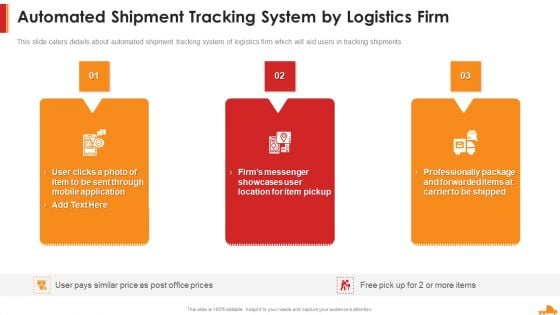 Logistics Company Capital Funding Elevator Automated Shipment Tracking Guidelines PDF Logistics Company Capital Funding Elevator Automated Shipment Tracking Guidelines PDF