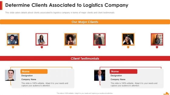 Logistics Company Capital Funding Elevator Determine Clients Associated Structure PDF