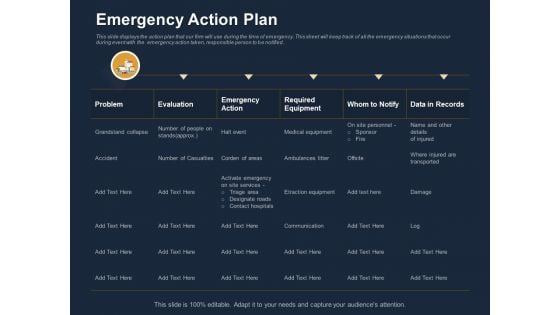 Logistics Events Emergency Action Plan Ppt Show Background Designs PDF