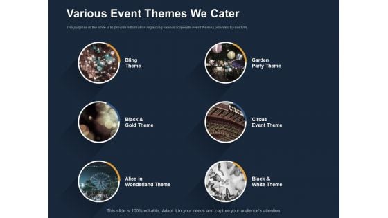 Logistics Events Various Event Themes We Cater Ppt Visual Aids Diagrams PDF Logistics Events Various Event Themes We Cater Ppt Visual Aids Diagrams PDF