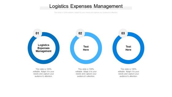 Logistics Expenses Management Ppt PowerPoint Presentation Portfolio Guidelines Cpb