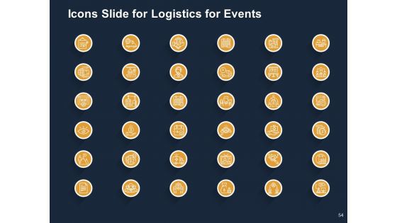 Logistics For Events Ppt PowerPoint Presentation Complete Deck With Slides