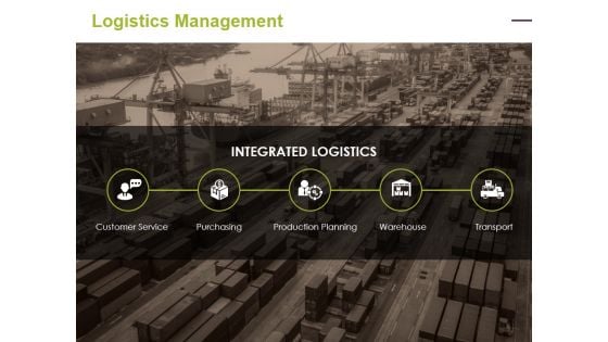 Logistics Management Ppt PowerPoint Presentation Infographics Elements