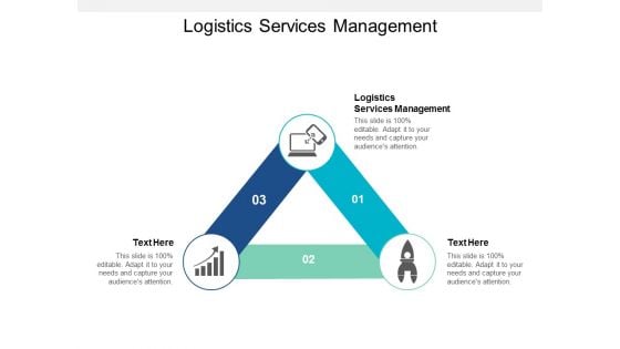 Logistics Services Management Ppt PowerPoint Presentation Gallery Designs Cpb