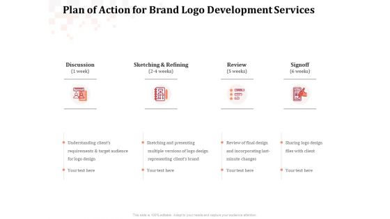 Logo Design Plan Of Action For Brand Logo Development Services Download PDF