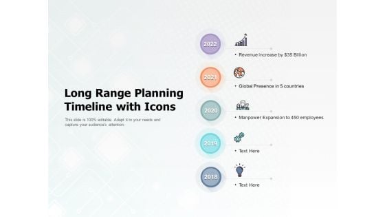 Long Range Planning Timeline With Icons Ppt PowerPoint Presentation Layouts Inspiration