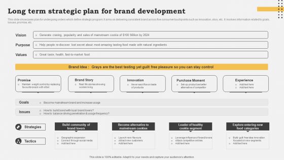 Long Term Strategic Plan For Brand Development Mockup PDF