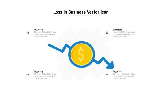 Loss In Business Vector Icon Ppt PowerPoint Presentation Gallery Example PDF