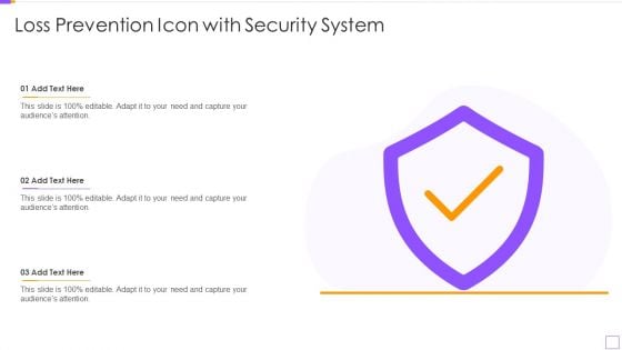 Loss Prevention Icon With Security System Guidelines PDF