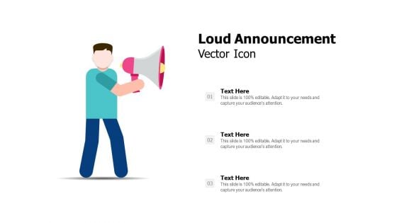 Loud Announcement Vector Icon Ppt PowerPoint Presentation Inspiration Graphics