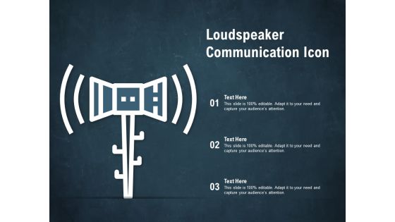 Loudspeaker Communication Icon Ppt PowerPoint Presentation Professional Slide Portrait