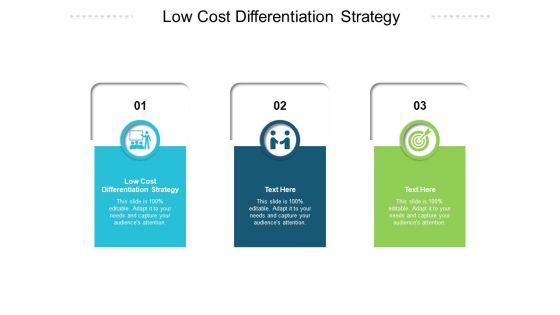 Low Cost Differentiation Strategy Ppt PowerPoint Presentation Icon Guidelines Cpb Pdf