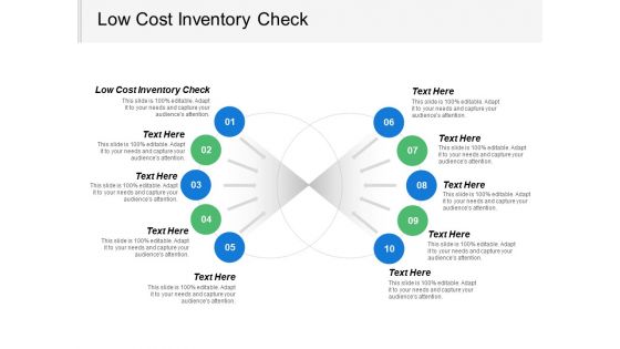 Low Cost Inventory Check Ppt PowerPoint Presentation Outline Gridlines Cpb