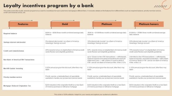 Loyalty Incentives Program By A Bank Introduction PDF