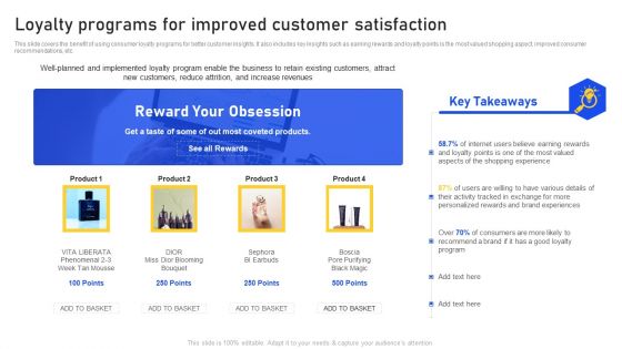 Loyalty Programs For Improved Customer Satisfaction Slides PDF