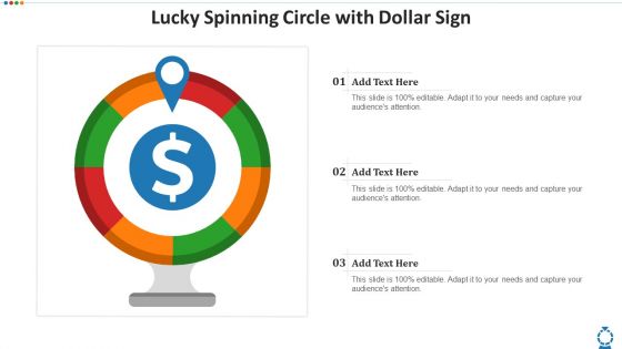 Lucky Spinning Circle With Dollar Sign Template PDF