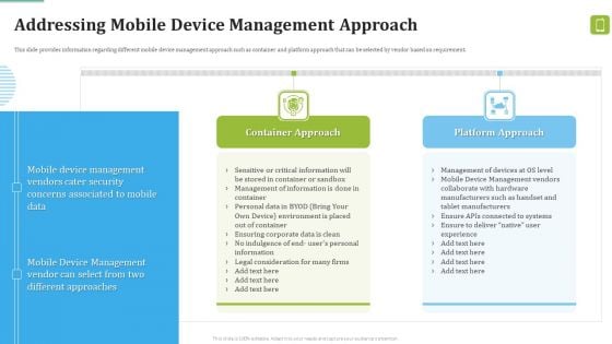 MDM Strategies At Office Addressing Mobile Device Management Approach Designs PDF