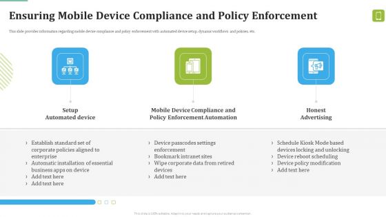 MDM Strategies At Office Ensuring Mobile Device Compliance And Policy Enforcement Demonstration PDF