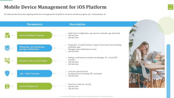MDM Strategies At Office Mobile Device Management For Ios Platform Summary PDF