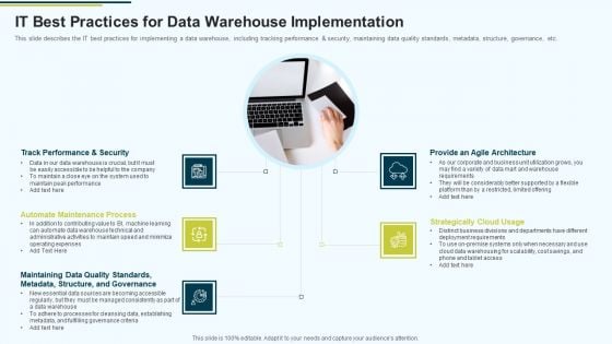 MIS IT Best Practices For Data Warehouse Implementation Ppt PowerPoint Presentation Pictures Infographics PDF