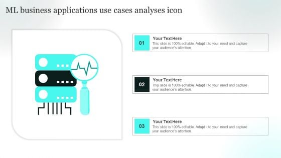 ML Business Applications Use Cases Analyses Icon Themes PDF