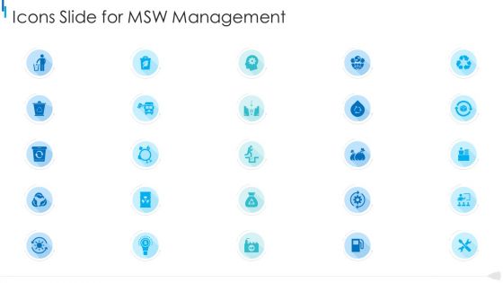 MSW Management Icons Slide For MSW Management Introduction PDF
