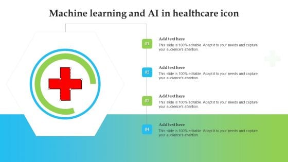 Machine Learning And AI In Healthcare Icon Inspiration PDF