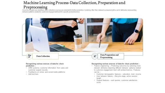 Machine Learning Process Data Collection Preparation And Preprocessing Infographics PDF