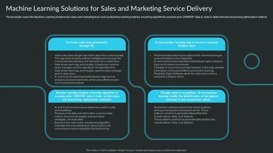 Machine Learning Solutions For Sales And Marketing Service Delivery Download PDF Machine Learning Solutions For Sales And Marketing Service Delivery Download PDF