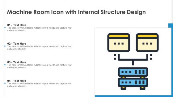 Machine Room Icon With Internal Structure Design Ppt PowerPoint Presentation Professional Maker PDF