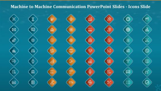 Machine To Machine Communication PowerPoint Slides Icons Slide Diagrams PDF