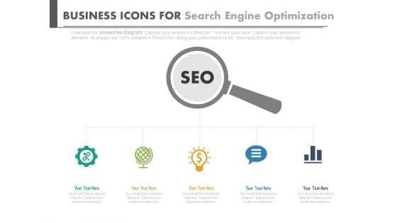 Magnifier For Search Engine Optimization Techniques Powerpoint Template