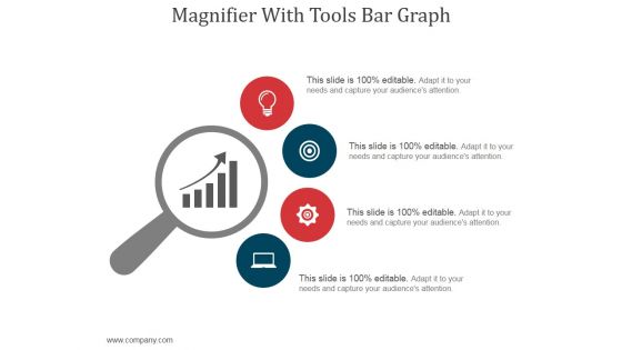 Magnifier With Tools Bar Graph Ppt PowerPoint Presentation Professional