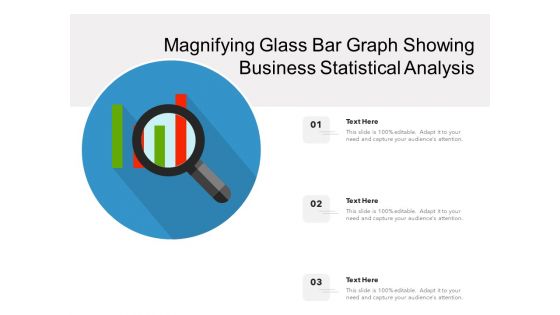 Magnifying Glass Bar Graph Showing Business Statistical Analysis Ppt PowerPoint Presentation File Sample PDF