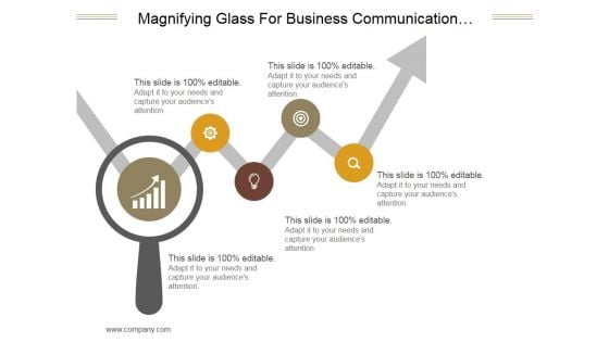 Magnifying Glass For Business Communication Process Ppt PowerPoint Presentation Gallery