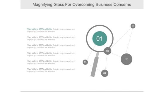 Magnifying Glass For Overcoming Business Concerns Ppt PowerPoint Presentation Ideas