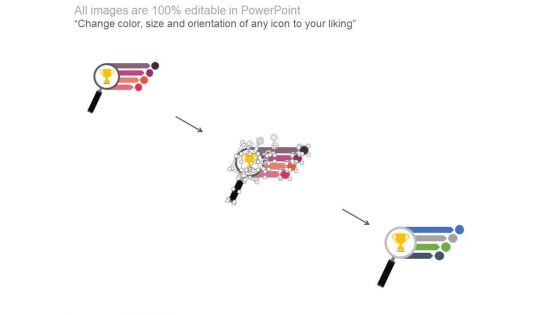 Magnifying Glass With Tags And Icons For Success Powerpoint Slides