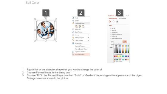 Magnifying Glass With Team And Icons Powerpoint Slides