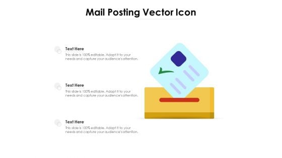 Mail Posting Vector Icon Ppt PowerPoint Presentation Portfolio Templates PDF