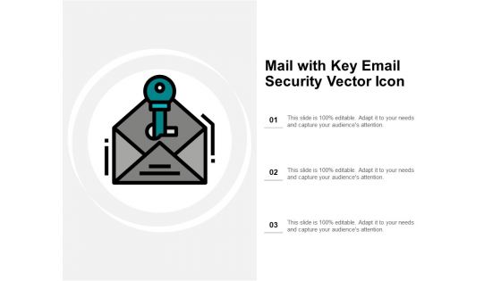 Mail With Key Email Security Vector Icon Ppt Powerpoint Presentation Icon Templates