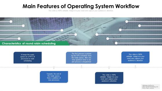 Main Features Of Operating System Workflow Ppt PowerPoint Presentation Gallery Portrait PDF