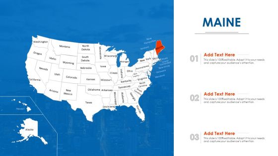 Maine Map PowerPoint Presentation Ppt Template PDF