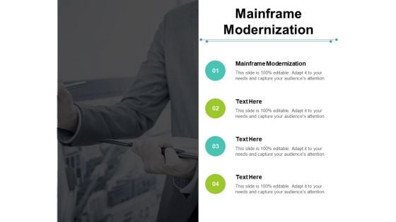 Mainframe Modernization Ppt PowerPoint Presentation Visual Aids Deck Cpb