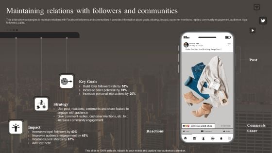 Maintaining Relations With Followers And Communities Infographics PDF